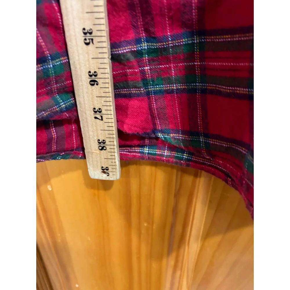 Disney Store Mickey Mouse Christmas Plaid Nightgown Flannel Sleep Shirt L - Picture 5 of 6